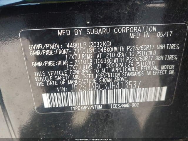 2018 SUBARU FORESTER 2.5I 9