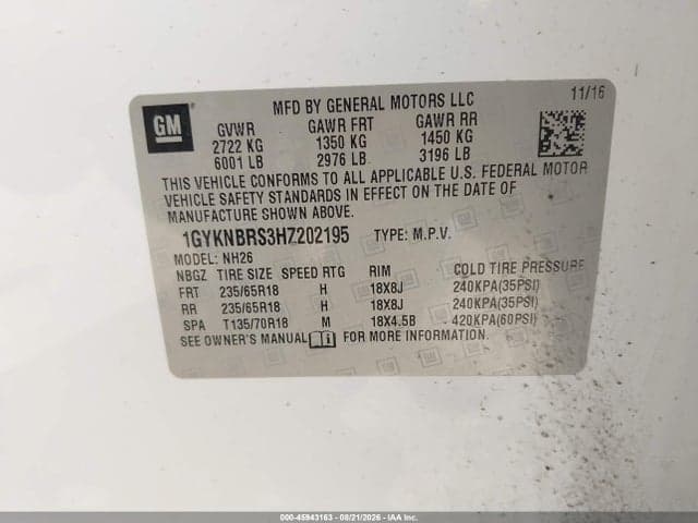 2017 CADILLAC XT5 LUXURY 9