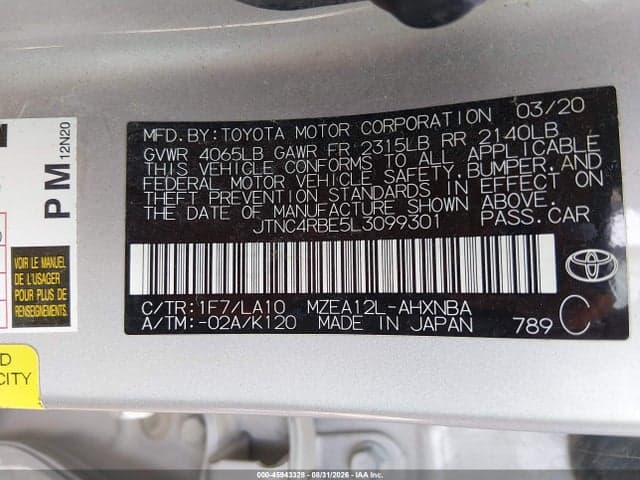 2020 TOYOTA COROLLA XSE 9
