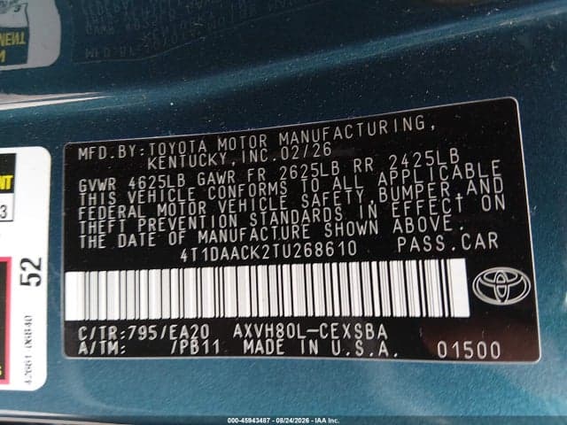 2026 TOYOTA CAMRY SE 9