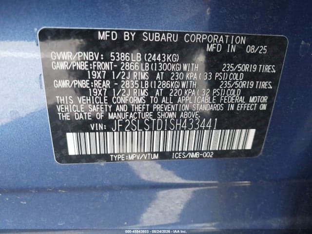 2025 SUBARU FORESTER TOURING HYBRID 9