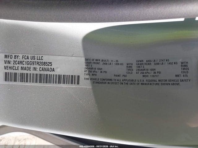 2026 CHRYSLER PACIFICA LIMITED 9