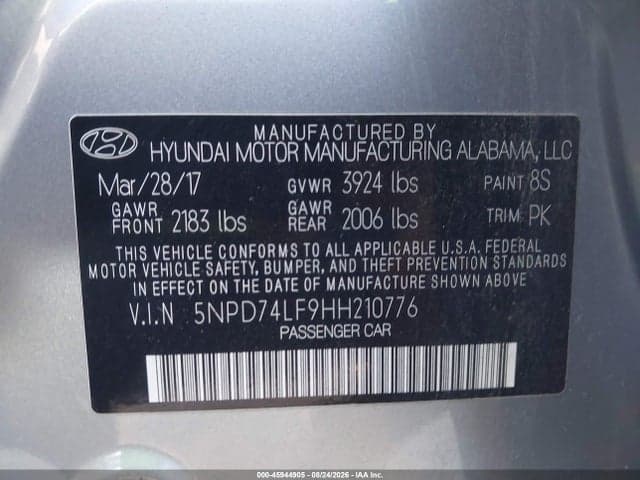 2017 HYUNDAI ELANTRA SE 9