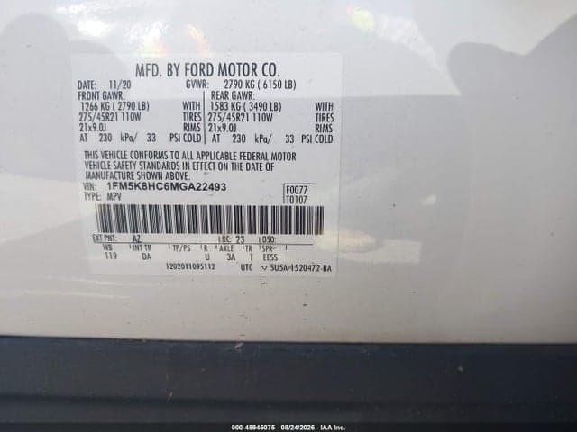 2021 FORD EXPLORER PLATINUM 9