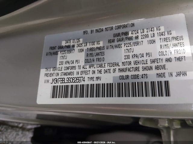 2025 MAZDA CX-5 2.5 S SELECT 9