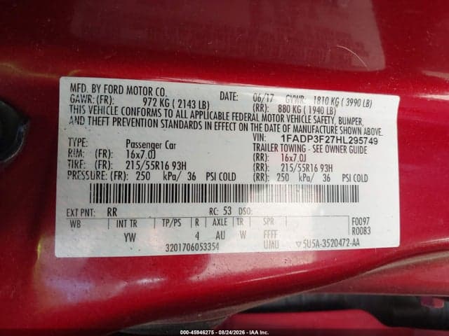 2017 FORD FOCUS SE 9