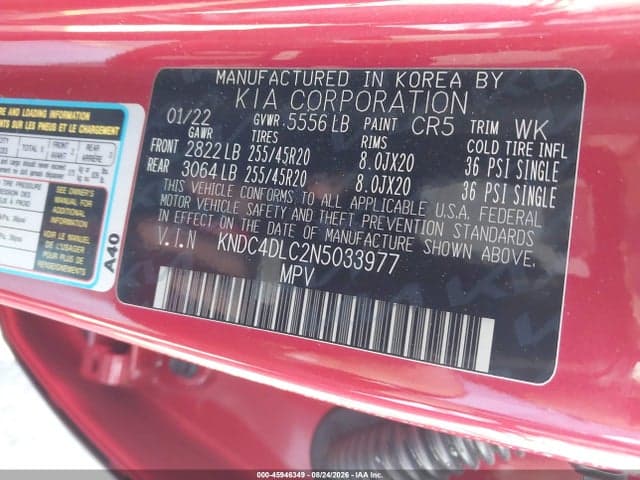 2022 KIA EV6 GT-LINE 9