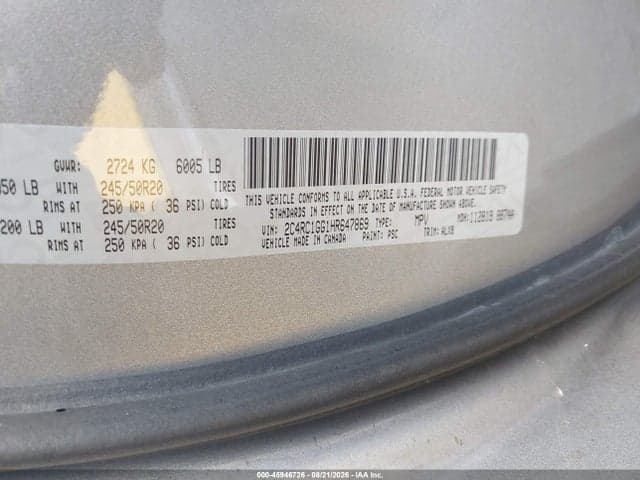 2017 CHRYSLER PACIFICA LIMITED 9