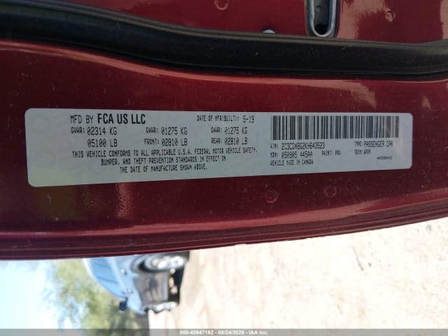 2019 DODGE CHARGER SXT RWD 9