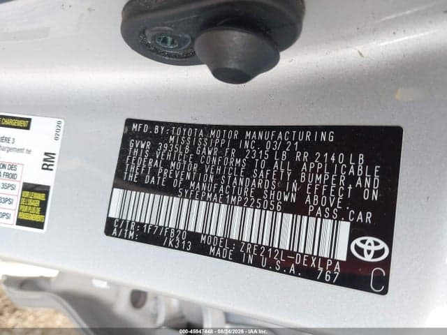 2021 TOYOTA COROLLA LE 9