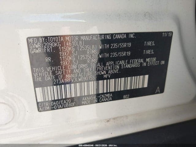 2020 TOYOTA RAV4 XLE PREMIUM 9