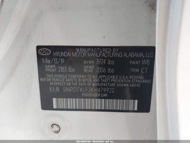 2019 HYUNDAI ELANTRA SE 9