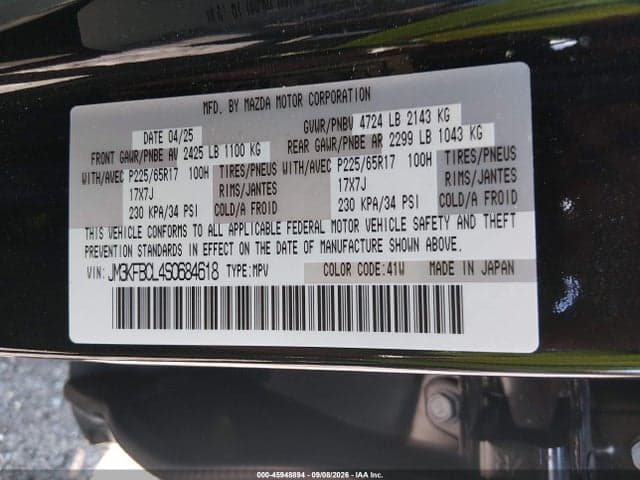 2025 MAZDA CX-5 2.5 S PREFERRED 9