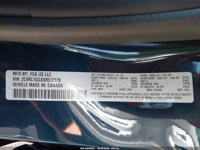 2025 CHRYSLER PACIFICA LIMITED 9