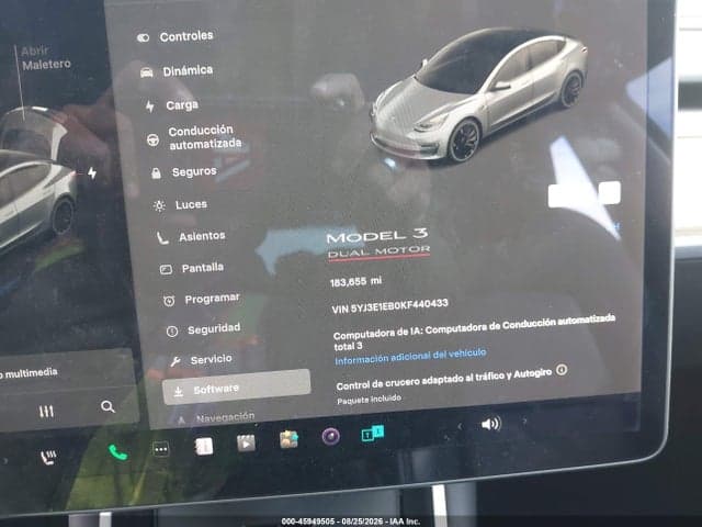 2019 TESLA MODEL 3 LONG RANGE/PERFORMANCE 7