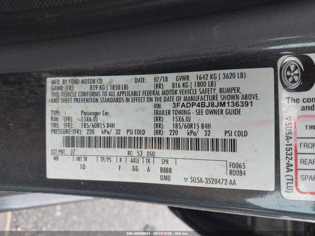 2018 FORD FIESTA SE 9