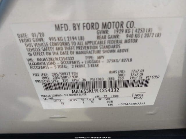 2020 FORD ECOSPORT TITANIUM 9