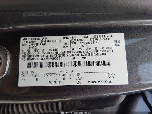 2021 FORD ESCAPE SE 9