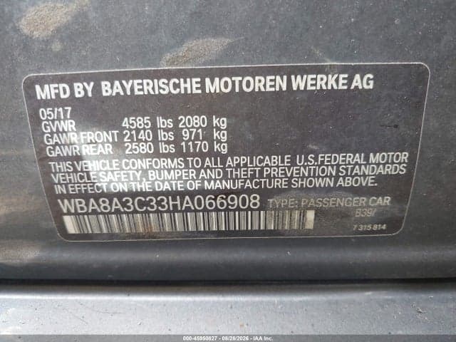 2017 BMW 320I XDRIVE 9