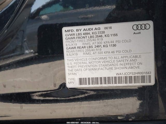 2017 AUDI Q3 2.0T PREMIUM 9