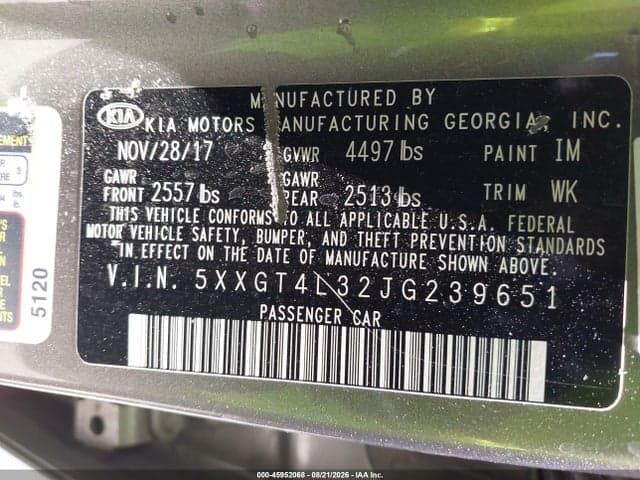 2018 KIA OPTIMA LX 9