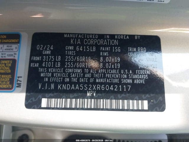 2024 KIA EV9 LIGHT SHORT RANGE 9