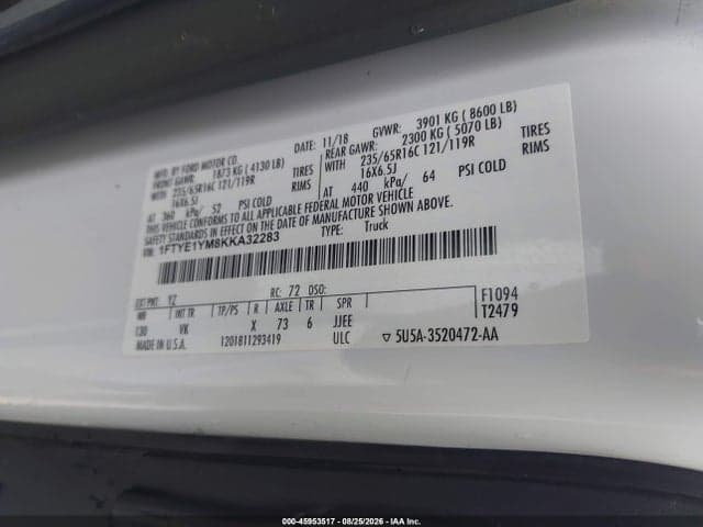 2019 FORD TRANSIT-150 9