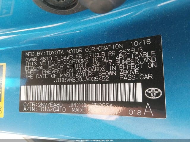 2018 TOYOTA MIRAI 9