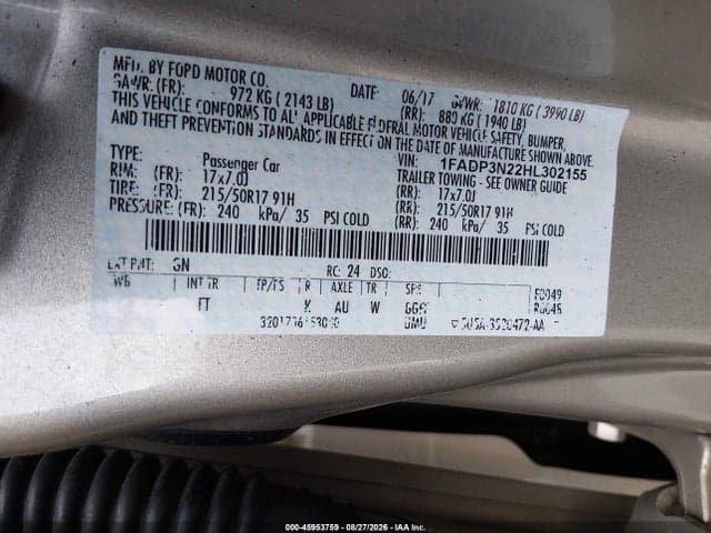 2017 FORD FOCUS TITANIUM 9