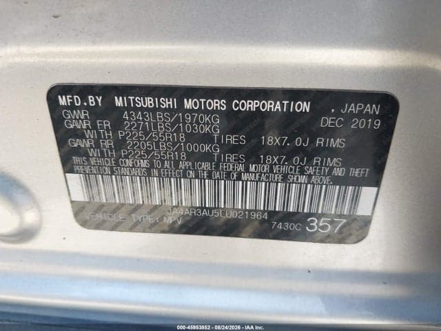 2020 MITSUBISHI OUTLANDER SPORT 2.0 SE 9
