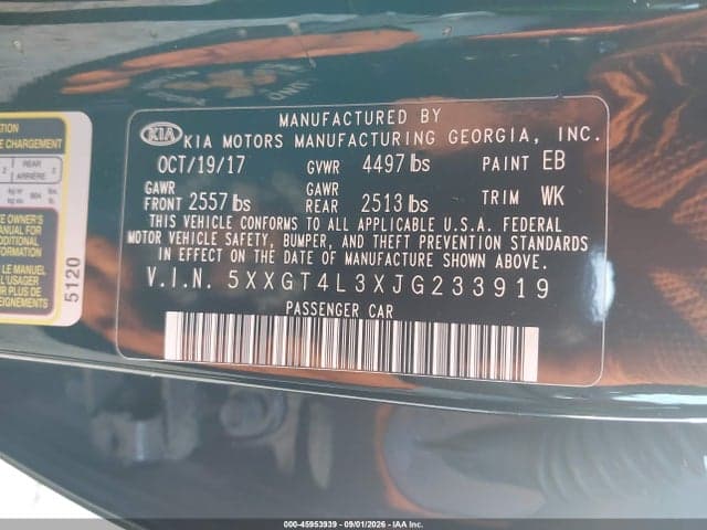 2018 KIA OPTIMA LX 9