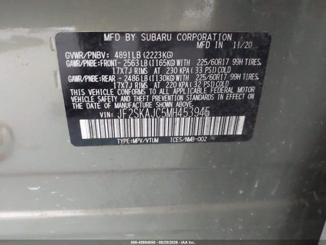 2021 SUBARU FORESTER PREMIUM 9