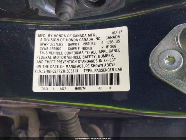 2018 HONDA CIVIC EX 7