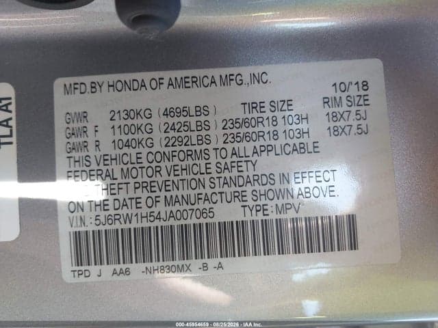 2018 HONDA CR-V EX 9