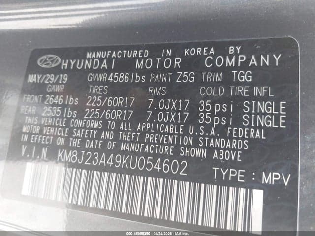 2019 HYUNDAI TUCSON SE 9