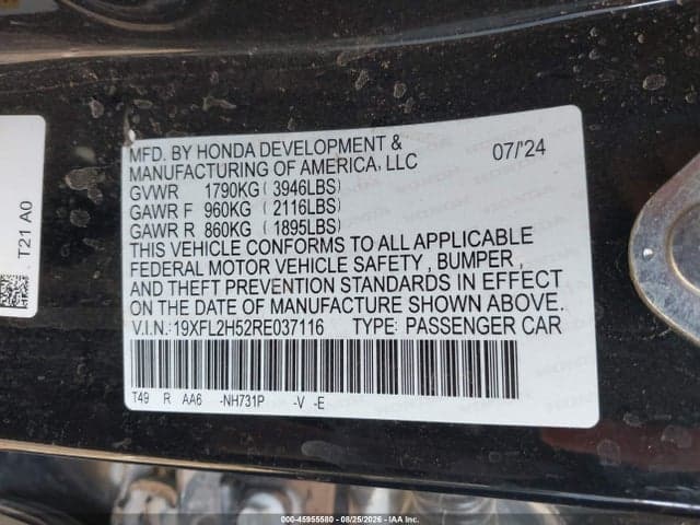 2024 HONDA CIVIC LX 9