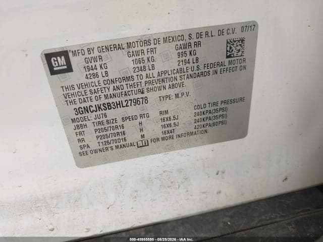 2017 CHEVROLET TRAX LS 9