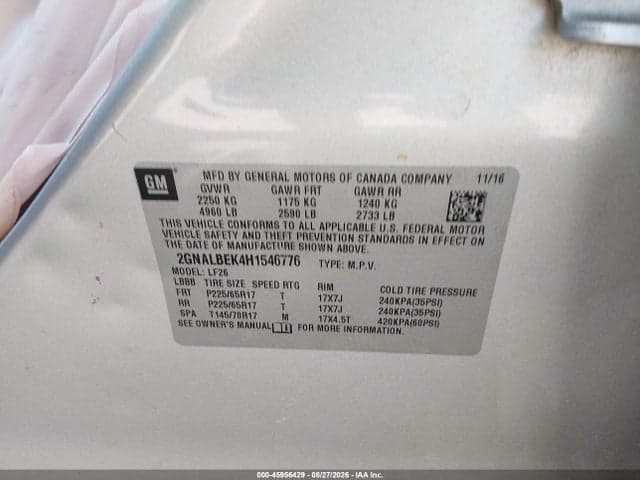 2017 CHEVROLET EQUINOX LS 9