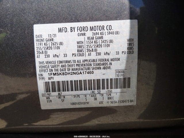 2022 FORD EXPLORER XLT 9
