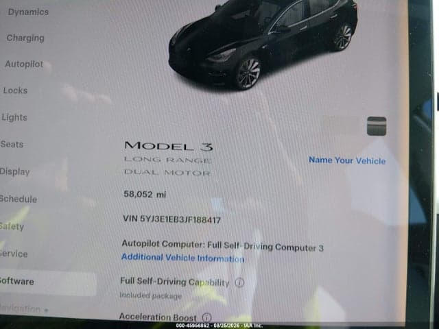 2018 TESLA MODEL 3 LONG RANGE/PERFORMANCE 7