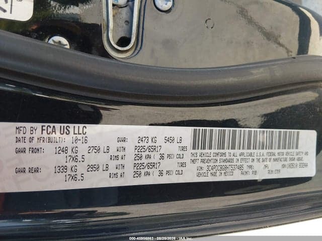 2017 DODGE JOURNEY SXT 9