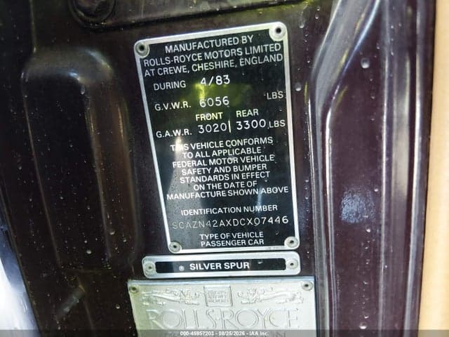 1983 ROLLS-ROYCE SILVER SPUR 9