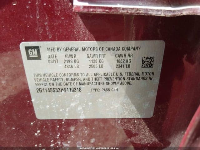 2017 CHEVROLET IMPALA 2LZ 9