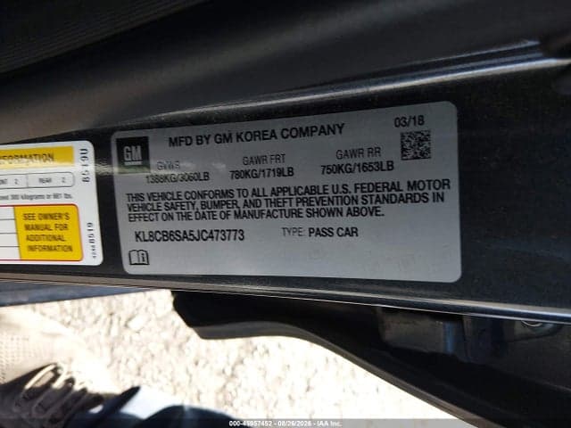 2018 CHEVROLET SPARK LS CVT 9