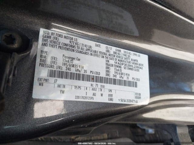 2017 FORD FOCUS S 8