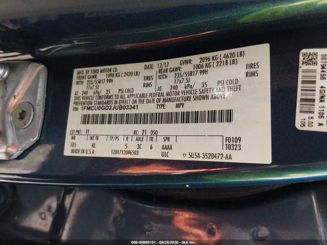 2018 FORD ESCAPE SE 9