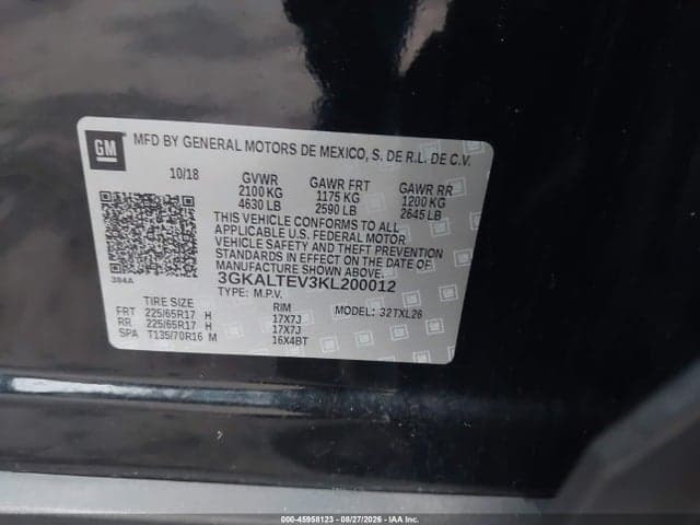 2019 GMC TERRAIN SLE 9