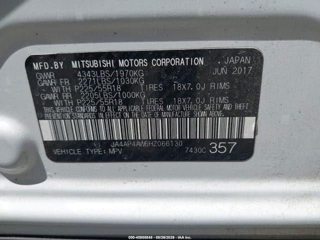 2017 MITSUBISHI OUTLANDER SPORT 2.4 SEL 9