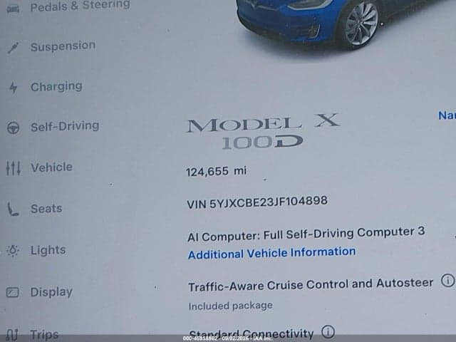 2018 TESLA MODEL X 100D/75D/P100D 7