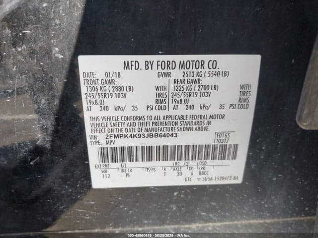 2018 FORD EDGE TITANIUM 9